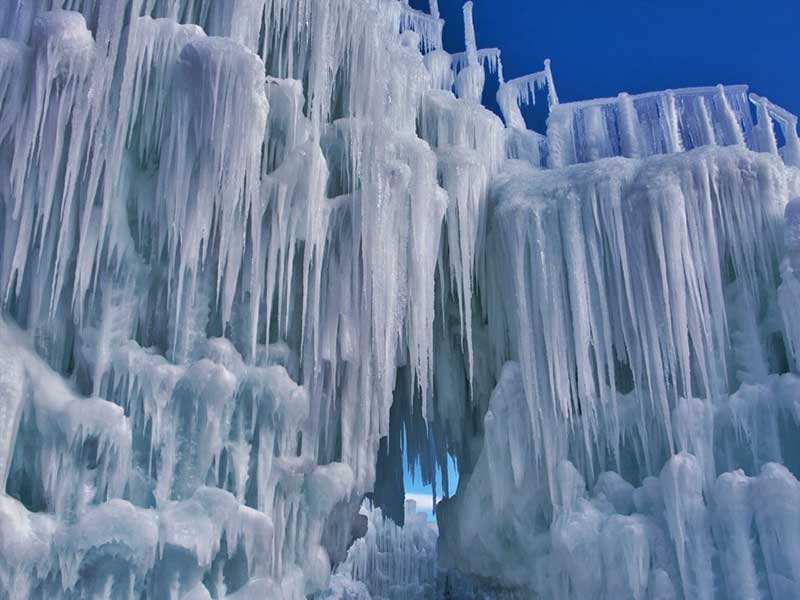 A vacation cabin rental in the winter is never complete without a trip to see the Ice Castles!