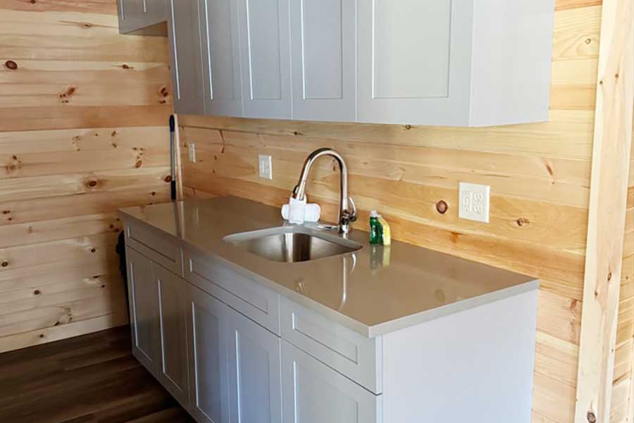 Kitchenette In The Cedar Select Rental Cabin At The Pmr