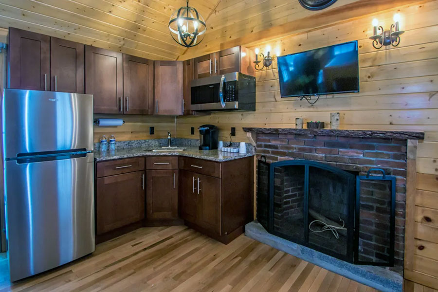 Kitchenette In The Chestnut Premier Rental Cabin At The Pmr